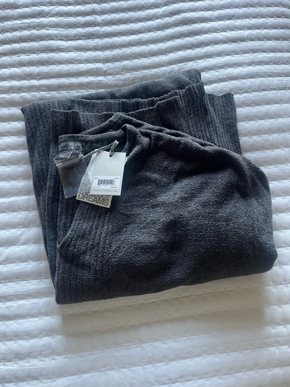 Barefoot Dreams Charcoal Ribbed Knit Dress